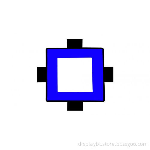 Blue Square Edge LED Backlight with through-hole in the middle